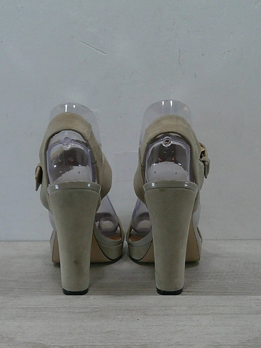 Calvin Klein Bette Clay / Greyish Platform Open-toe Sandals Block Heel Size 7 - Picture 7 of 13